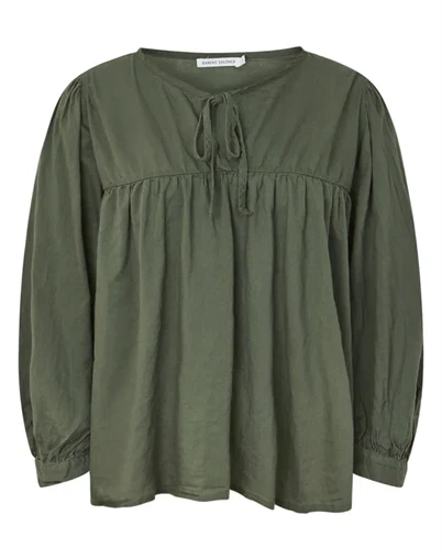 Rabens Saloner - Eike Cotton Full Sleeve Bluse - Macadan